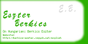 eszter berkics business card